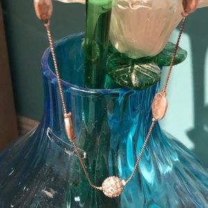 Silver Toned Necklace with Cubic Zirconia